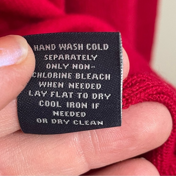 Hart Schaffner Marx Extra Fine Merino Wool 1/4 Zip Sweater Size Large Red - Picture 5 of 10